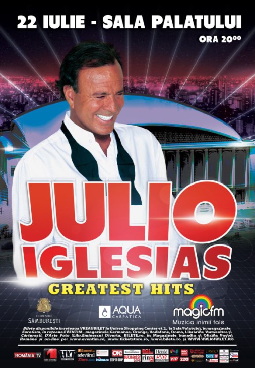 Concert Julio Iglesias la Sala Palatului din Bucuresti