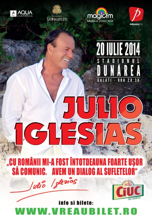 Reguli de acces la concertul Julio Iglesias de la Galati
