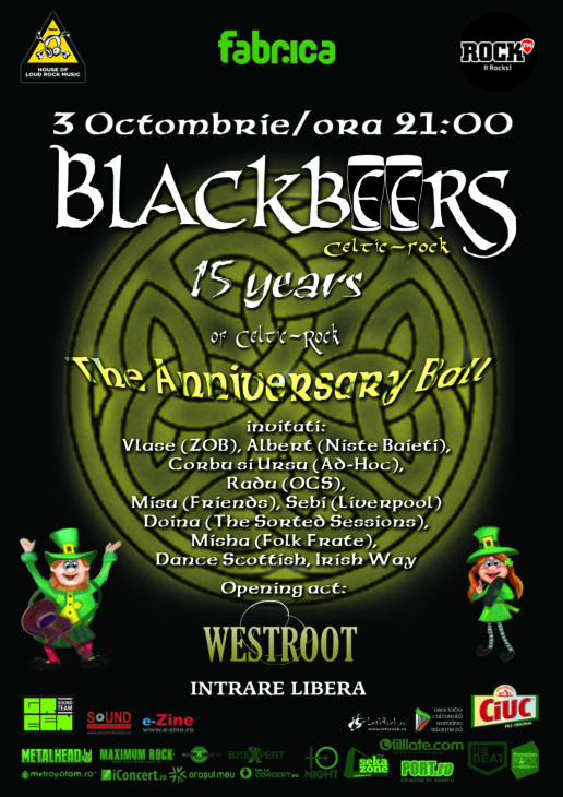 Concert aniversar 15 ani de Blackbeers in club Fabrica