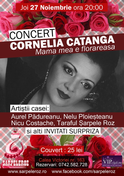 Concert Cornelia Catanga "Mama mea e florareasa"