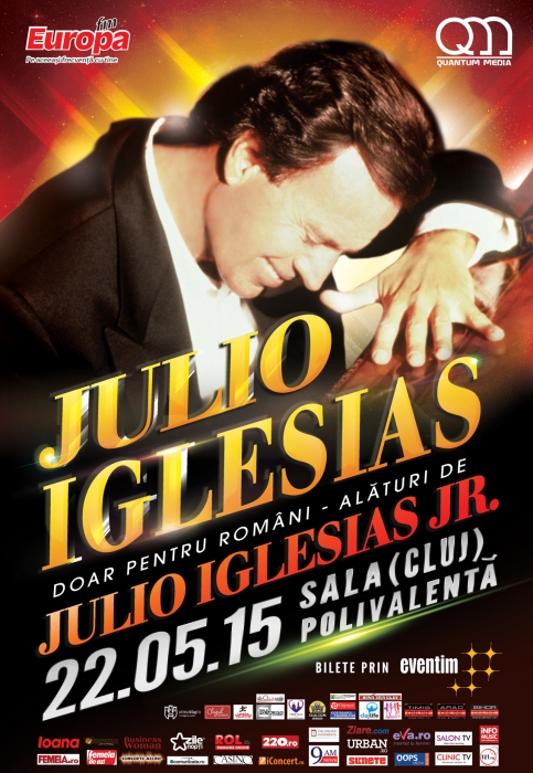 Concert JULIO IGLESIAS  din Cluj-Napoca - patru categorii de bilete epuizate