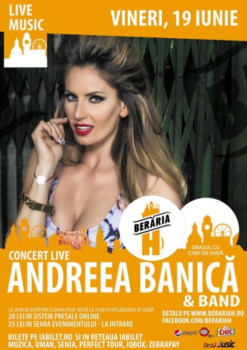 Andreea Banica & Live Band in concert la Beraria H