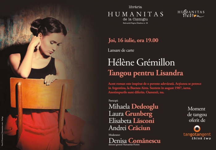 "Tangou pentru Lisandra" un nou roman de Hélène Grémillon la Humanitas Fiction