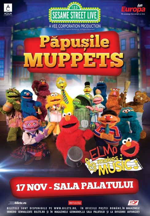 Celebrele Papusi Muppets in spectacol la Sala Palatului din Bucuresti