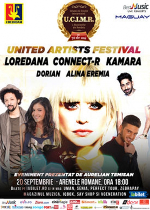 Loredana, Connect-R, Kamara, Alina Eremia si Dorian canta in prima zi de United Artists Festival