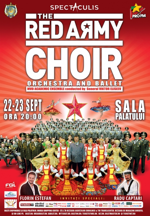 Radu Captari, invitat special in spectacolele Corului Armatei Rosii de la Cluj si Bucuresti