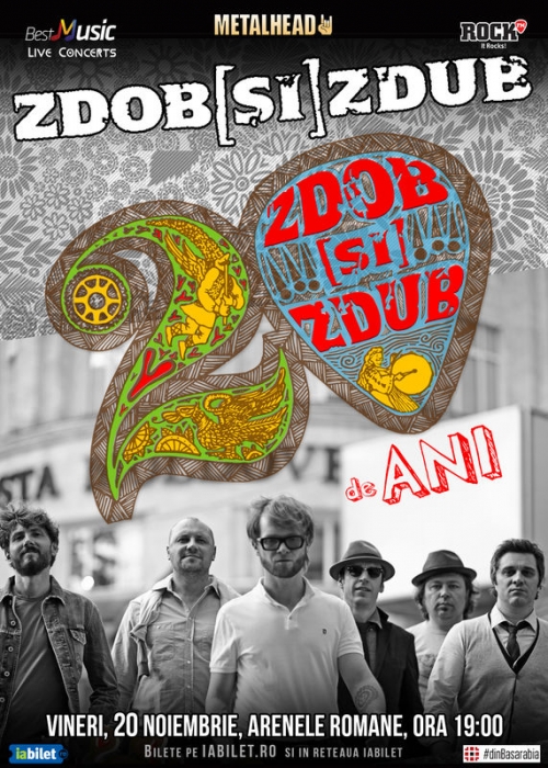 Concert aniversar: "Zdob si Zdub 20 de ani" si album nou pe 20 noiembrie la Arenele Romane