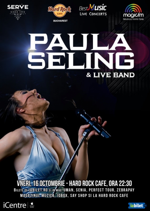 PAULA Seling & Band pe 16 octombrie la Hard Rock Cafe