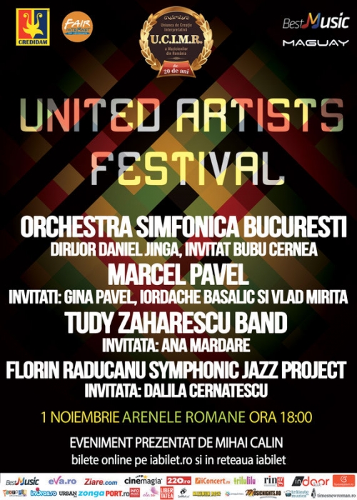 Spectacolul Marcel Pavel si Orchestra Simfonica Bucuresti din cadrul United Artists Festival, se reprogrameaza pe 1 noiembrie