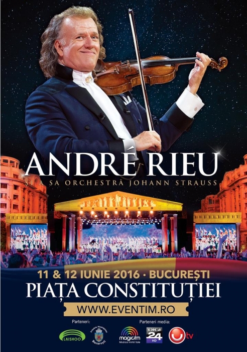 Violonistul ANDRÉ RIEU a anuntat  cel de-al doilea concert la Bucuresti