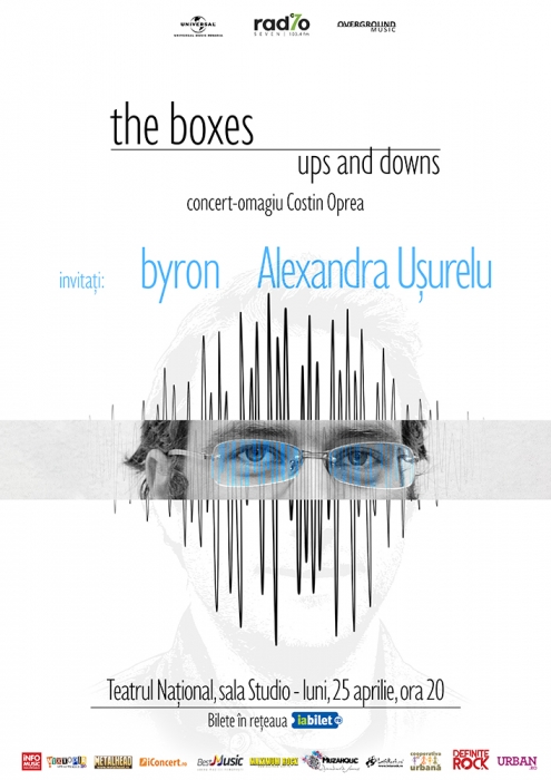 Concert-omagiu Costin Oprea la Teatrul Național București cu The Boxes, byron, Alexandra Ușurelu; lansare album The Boxes – „Ups and Downs”