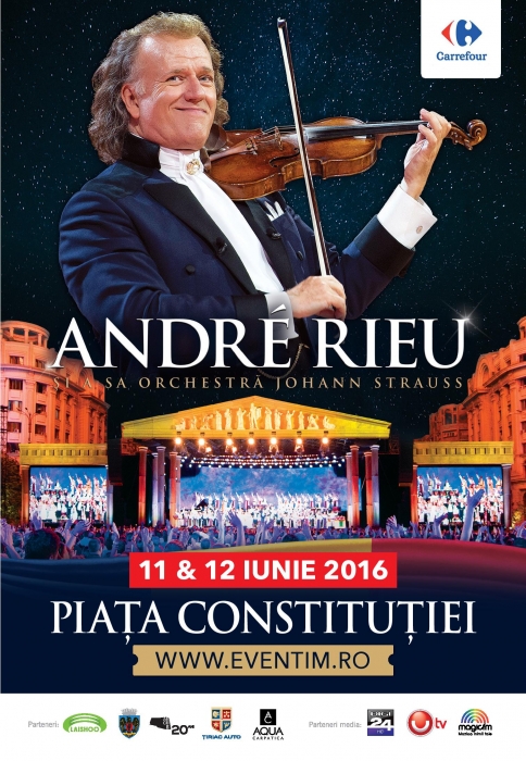 Peste câteva zile, marele violinist ANDRÉ RIEU revine la București