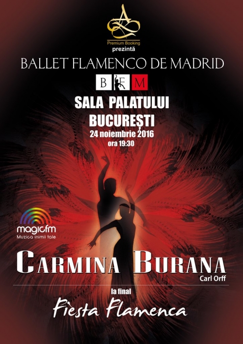Ballet Flamenco de Madrid prezintă spectacolul ”Carmina Burana”, la Sala Palatului