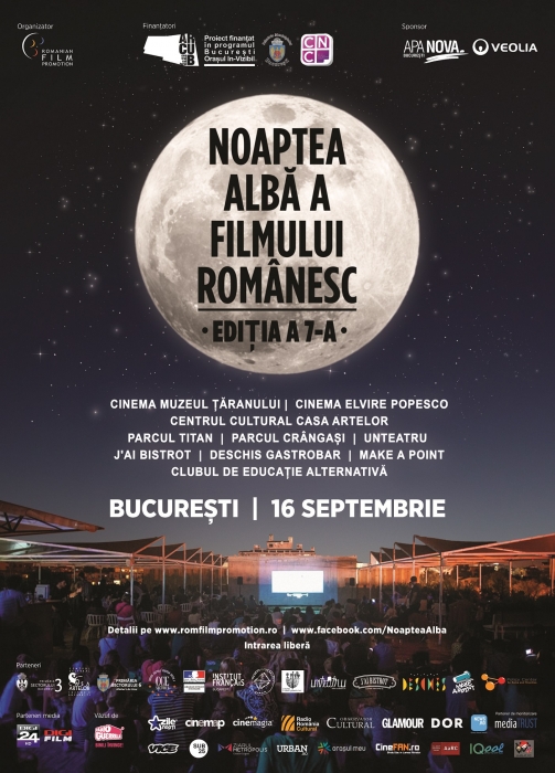 NOAPTEA ALBĂ A FILMULUI ROMÂNESC - EDIȚIA A 7-A: 1 noapte, 10 locații, 40 de filme