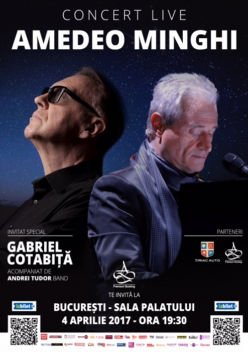 AMEDEO MINGHI și GABRIEL COTABIȚĂ pregătesc un concert de zile mari,  pe 4 aprilie 2017, la Sala Palatului - ANULAT