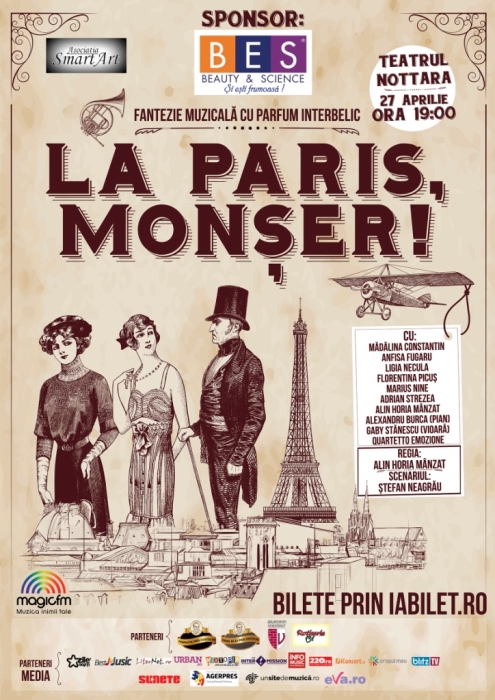 LA PARIS, MONȘER! – fantezie muzicală cu parfum interbelic, la Teatrul Nottara