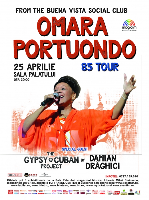 DAMIAN DRĂGHICI lansează ”The Gypsy Cuban Project” alături de artista cubaneză OMARA PORTUONDO, în concert la Sala Palatului