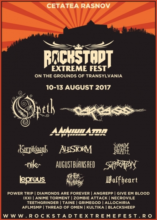 ANNIHILATOR, POWER TRIP si alte confirmari pentru Rockstadt Extreme Fest 2017