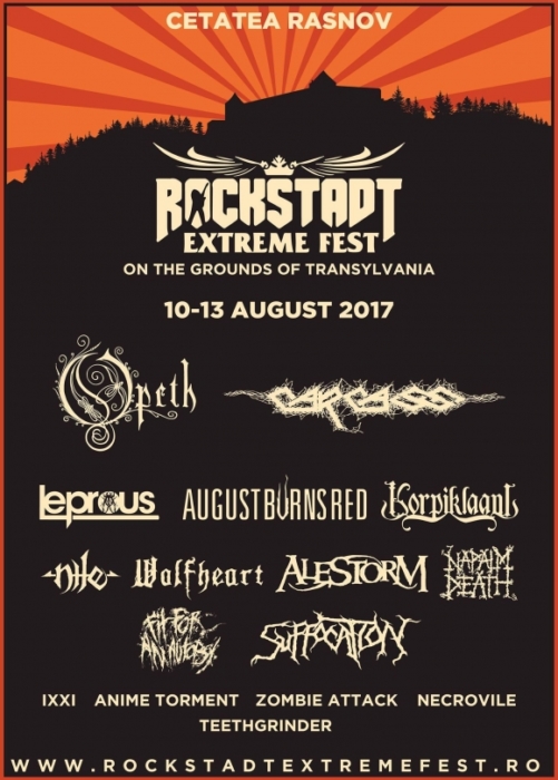 Carcass va concerta la editia aniversara Rockstadt Extreme Fest 2017