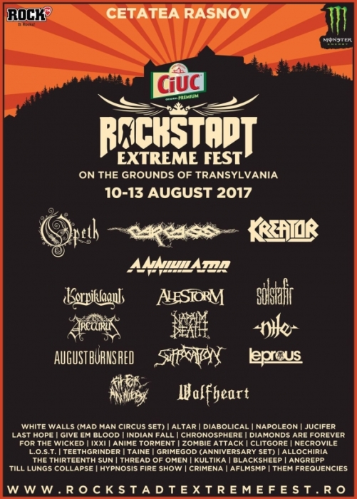 Trupe noi confirmate la Rockstadt Extreme Fest 2017: Altar, White Walls, Diabolical si altii