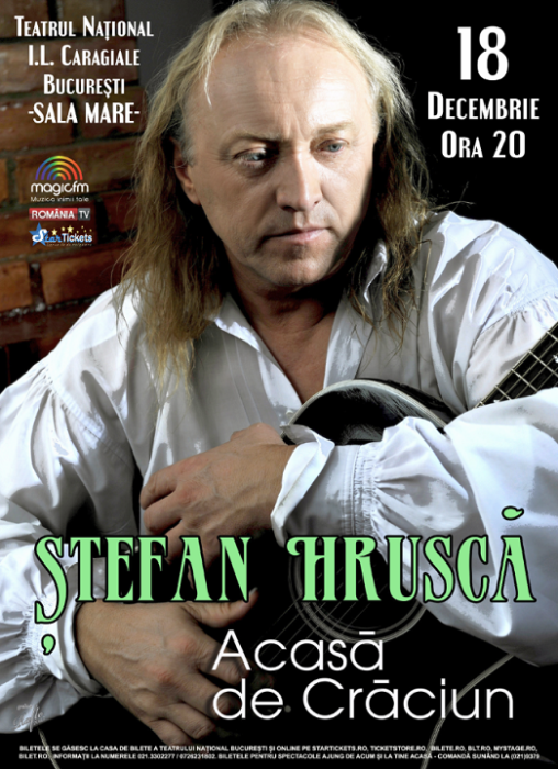 Stefan Hrusca vine “Acasa de Craciun” si concerteaza la Teatrul National din Bucuresti pe 18 decembrie