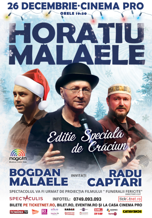 Duelul actoricesc între Horațiu și Bogdan Mălăele în ”Ediție Specială” de Crăciun, pe scena sălii Cinema PRO