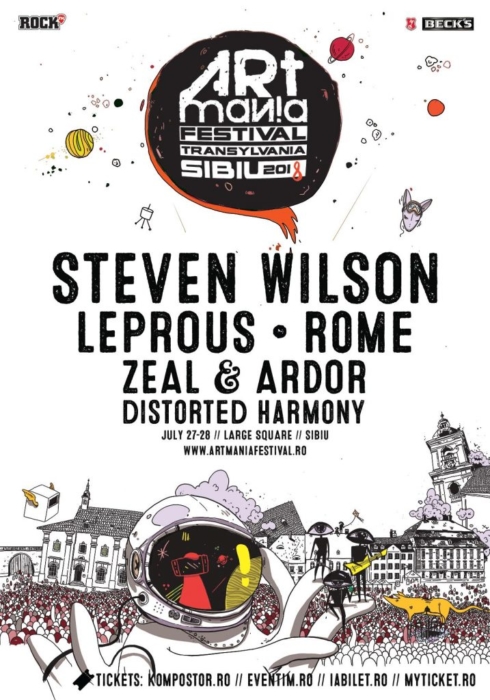 Primele confirmări ARTmania Festival 2018: Steven Wilson, Leprous, ROME, Zeal & Ardor şi Distorted Harmony