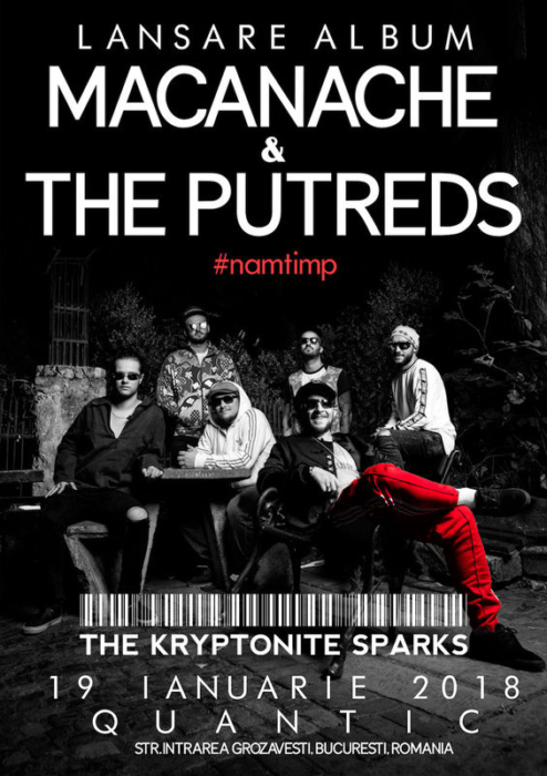 Macanache & The Putreds și The Krypytonite Sparks cântă pe 19 Ianuarie la Quantic Club