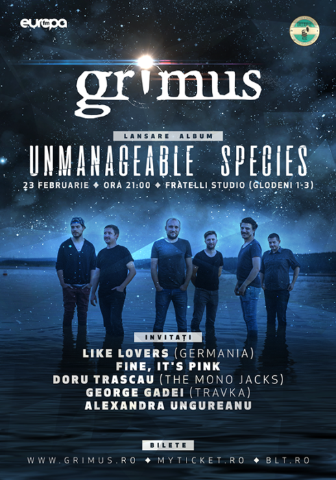 Trupa Grimus lanseaza albumul Unmanageable Species la Fratelli Studio