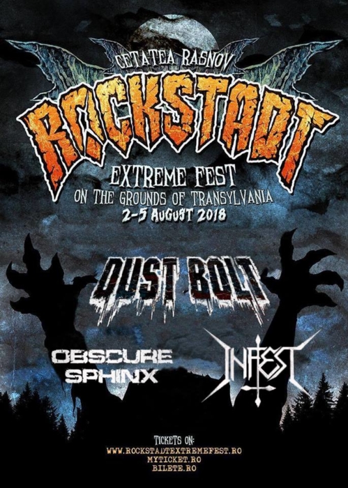 DUST BOLT, OBSCURE SPHINX si INFEST sunt cele mai noi confirmari pentru Rockstadt Extreme Fest 2018