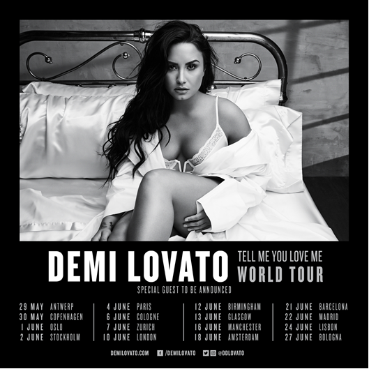 Demi Lovato anunta turneul european „Tell Me You Love Me”