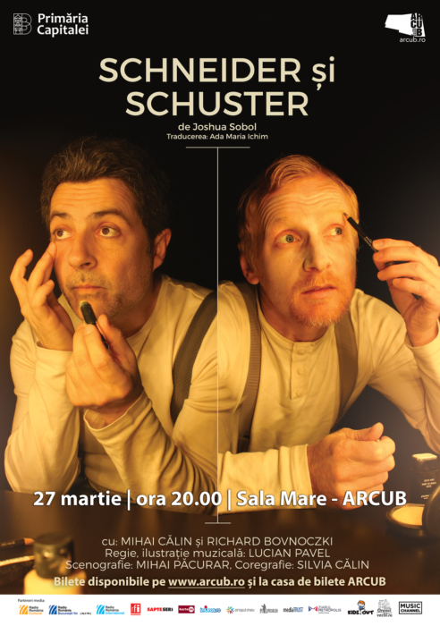 ARCUB celebrează Ziua Mondială a Teatrului printr-o nouă reprezentație a spectacolului ”SCHNEIDER ȘI SCHUSTER”