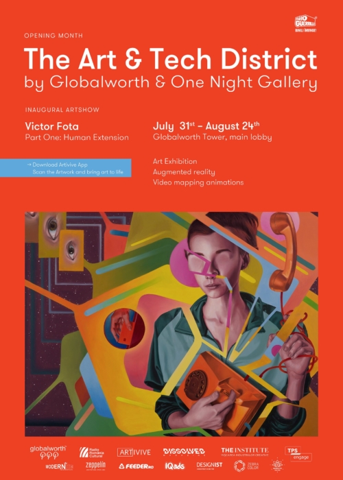Globalworth găzduiește prima galerie de artă augmentată cu animații de video mapping din România