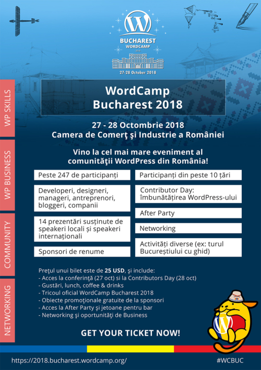 WordCamp București 2018, cel mai mare eveniment al comunității WordPress din România