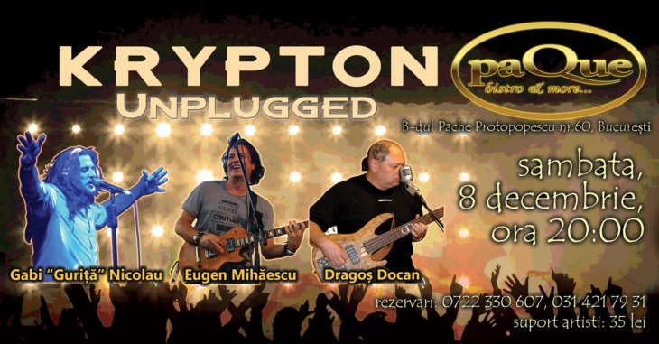 Concert Krypton Unplugged la Paque Bistro & More
