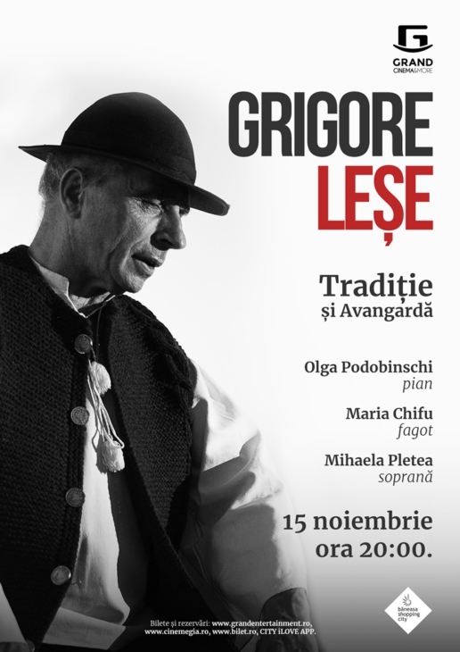 Maestrul Grigore Leșe într-un concert inedit la Grand Cinema & More