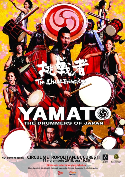 YAMATO - The Drummers of Japan, in concert la Bucuresti si Cluj-Napoca