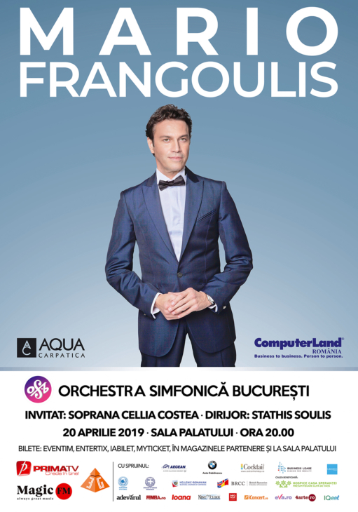 Tenorul Mario Frangoulis va dona o parte din încasările de la concertul din București