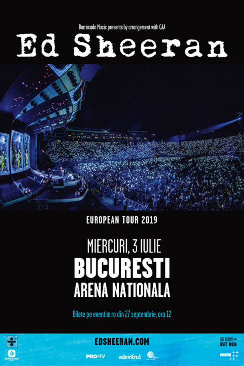 Reguli de acces la concertul Ed Sheeran, 3 iulie, Arena Națională București