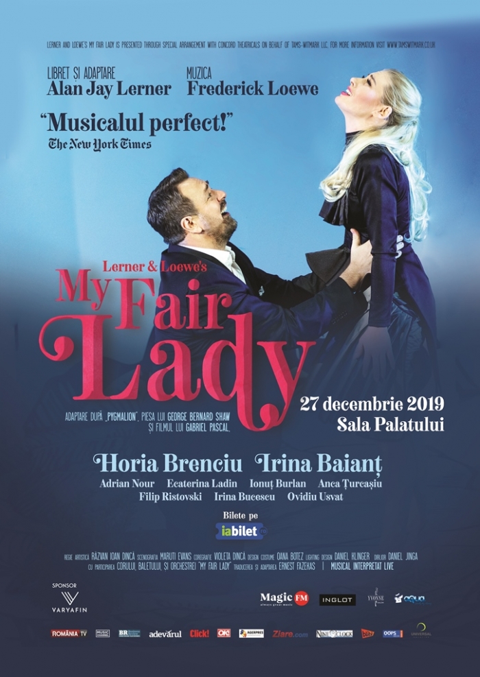 Musicalul  „My Fair Lady” revine pe scena Sălii Palatului cu o reprezentație specială de Crăciun