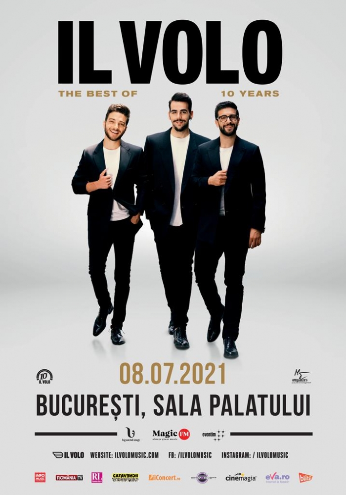 Concertul IL VOLO de la Sala Palatului din Bucureşti se amână pentru 2021