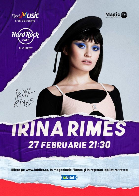 Irina Rimes va concerta la Hard Rock Cafe pe 27 Februarie 2020