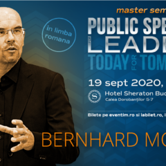3 zile pana la master-seminarul de “Public speaking for leaders” sustinut de scriitorul austriac Bernhard Moestl