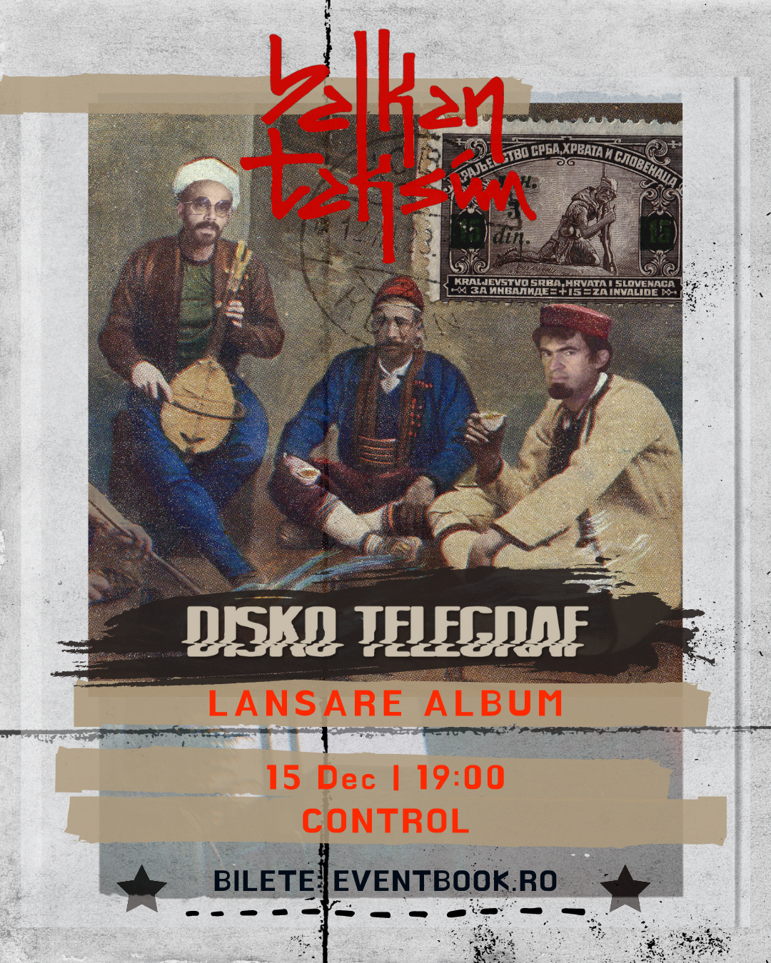 Balkan Taksim lansează albumul de debut „Disko Telegraf” - 15 decembrie, Control Club