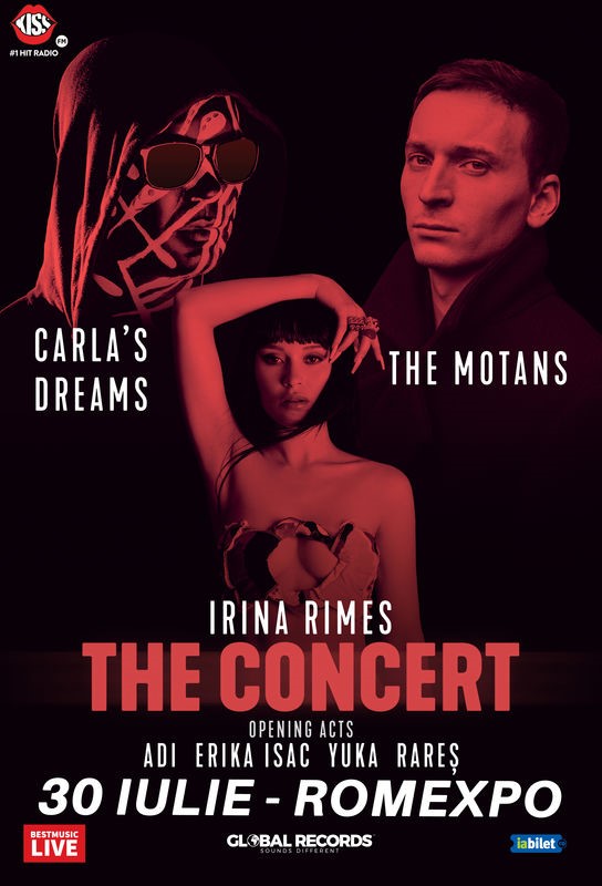 Carla’s Dreams, Irina Rimes si The Motans – The Concert: Program si reguli de acces