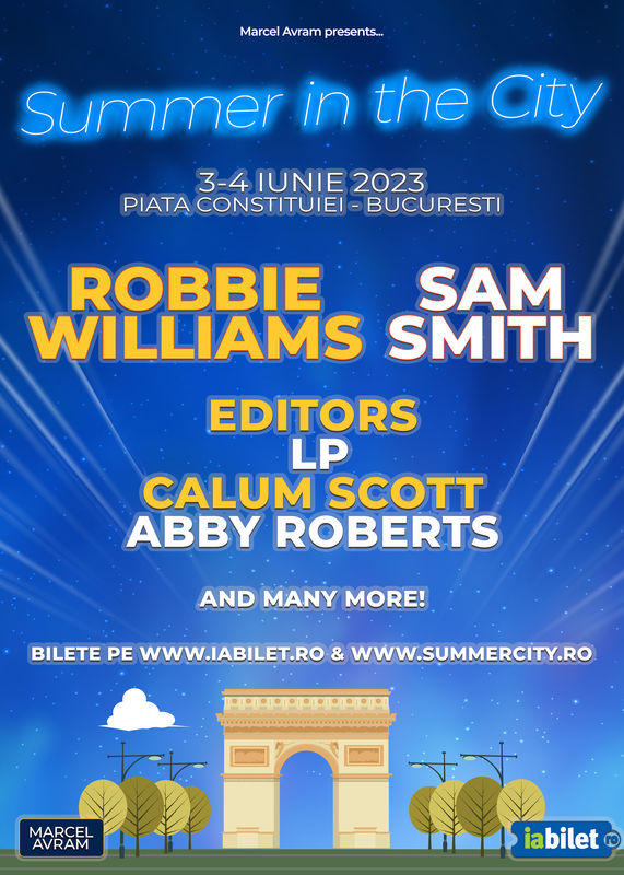 Summer in the City prezintă Robbie Williams și Sam Smith la București