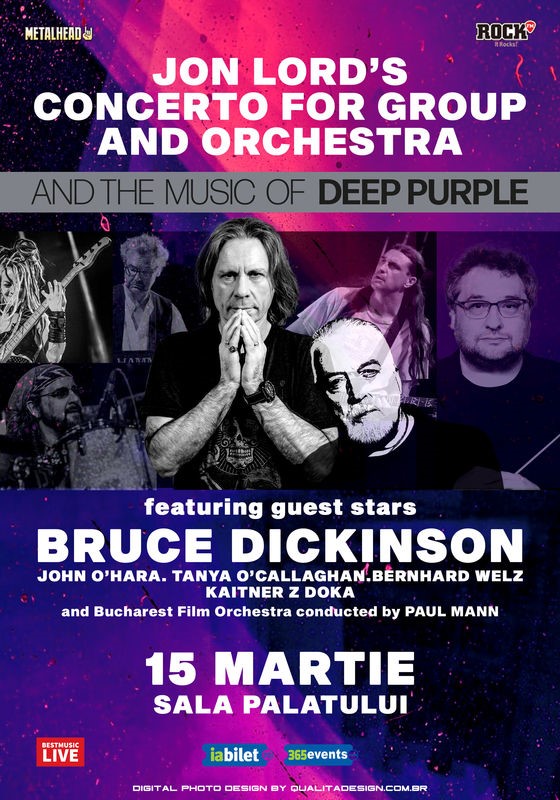 Concert Bruce Dickinson - "The Music of Jon Lord & Deep Purple" la Sala Palatului