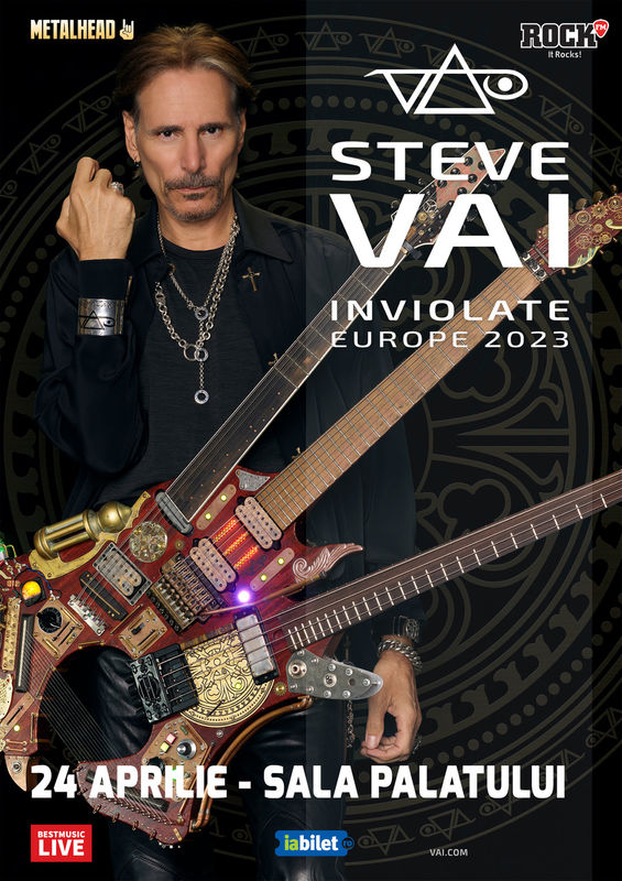 Celebrul chitarist Steve Vai va canta la Sala Palatului din Bucuresti