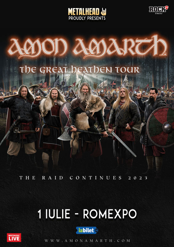Amon Amarth va sustine un concert la Romexpo, in aer liber, pe 1 iulie 2023