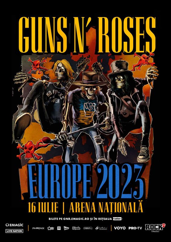 GUNS N’ ROSES vor sustine un concert pe Arena Nationala din Bucuresti